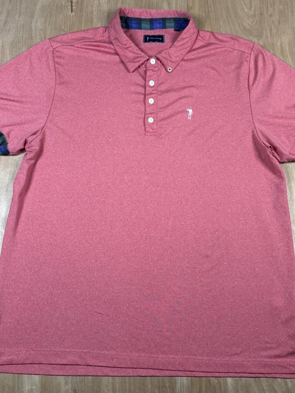 William Murray Golf Mens Salmon Pink Short Sleeve Polo Shirt Size XL